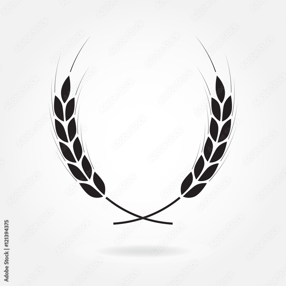 Laurel wreath icon or sign isolated on white background. Vector illustration. Laurel wreath icon or sign isolated on white background. Vector illustration.
