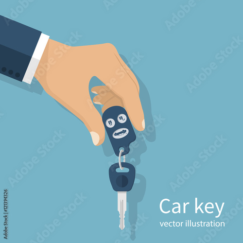 Man holding car keys