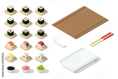 set of Japanese food Icons