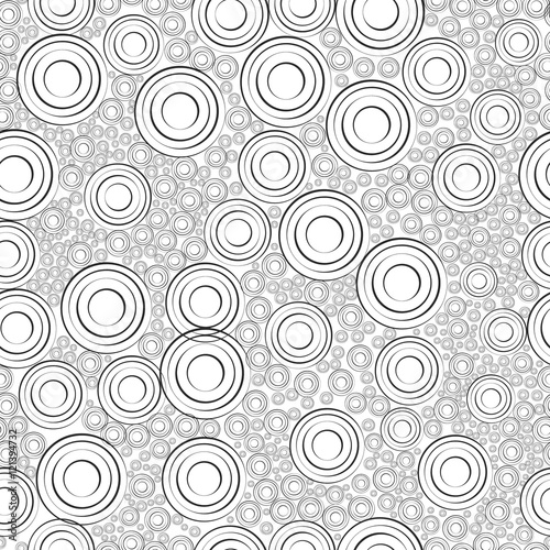 Seamless pattern line style spiral circles ovals. Vector