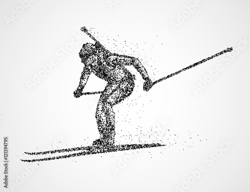 abstract biathlon sportsman