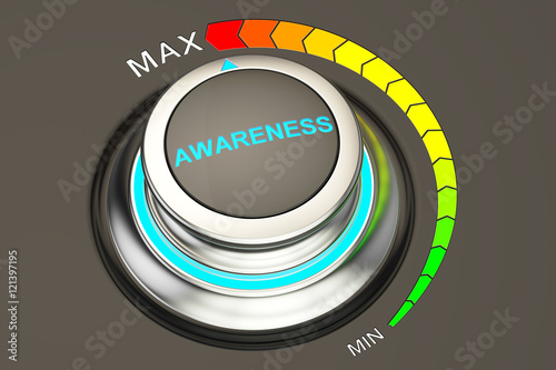 max level of awareness concept, 3D rendering photo