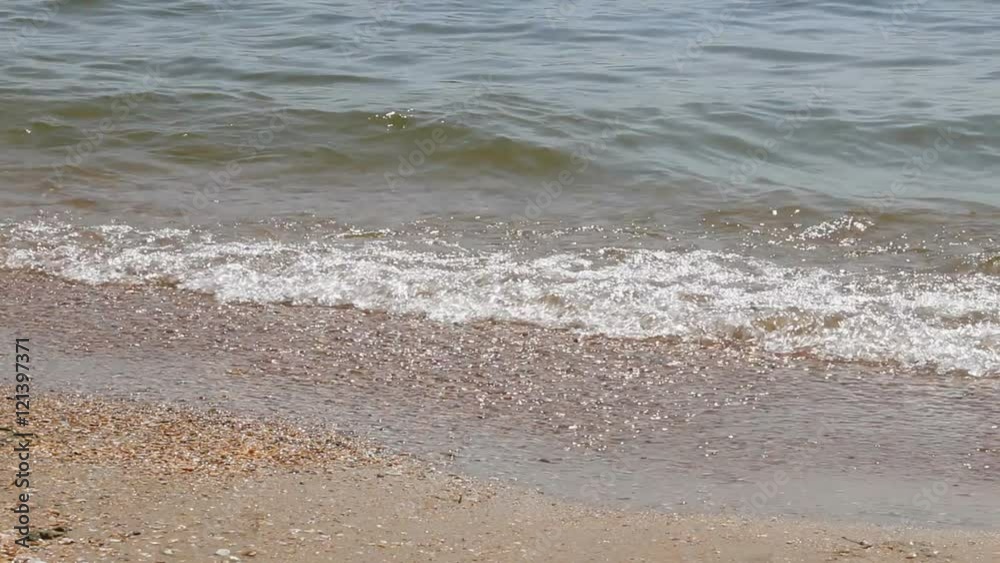 black sea coast. Waves breaking on the shore. black sea coast. Waves breaking on the shore.