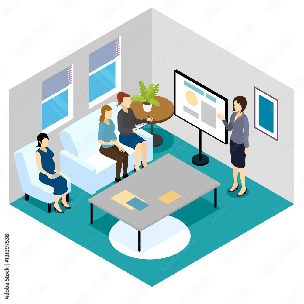 Lecture For Pregnant Women Isometric Composition Lecture For Pregnant Women Isometric Composition