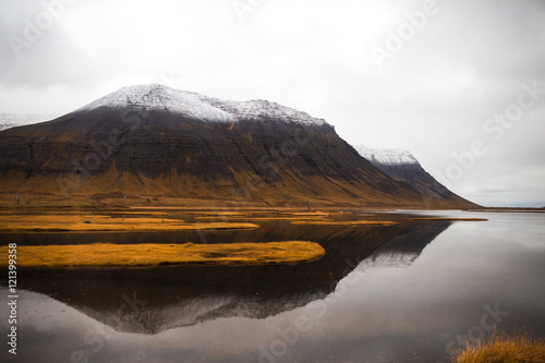 Reflecting mountains in fjords