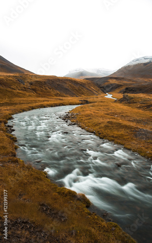 Flowing river in fall