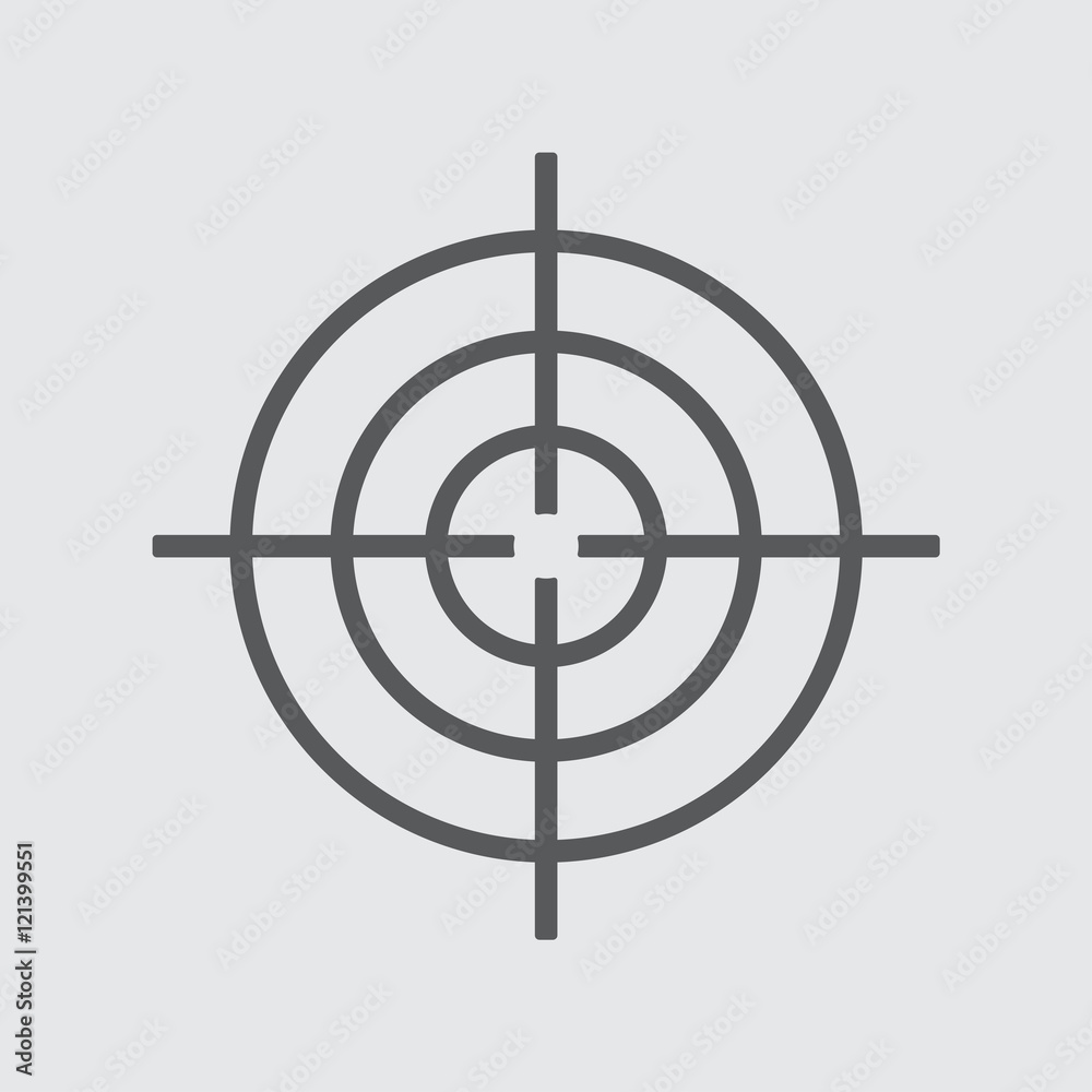 Target icon or symbol. Vector illustration. Target icon or symbol. Vector illustration.