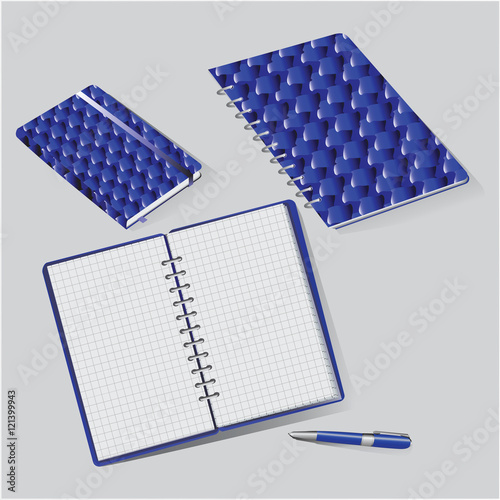 Microsoft notepads. Design textured cover. Vector image.