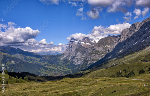 Fototapeta Naklejka Na Ścianę i Meble -  View towards Grindelwald in Bernese Oberland