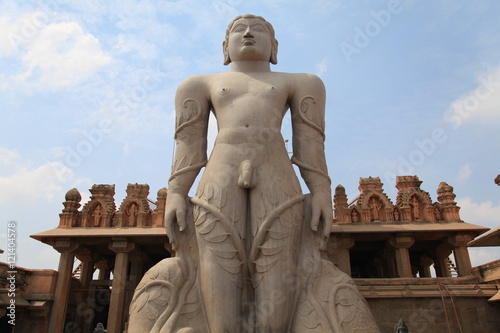 Shravanabelagola statue in South India photo