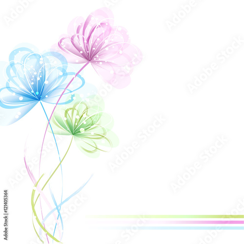 vector background with flowers