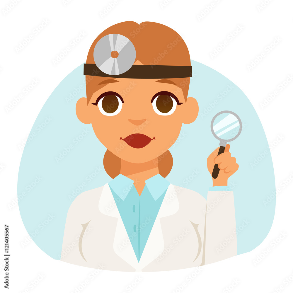 Doctor spetialist avatar face vector Doctor spetialist avatar face vector