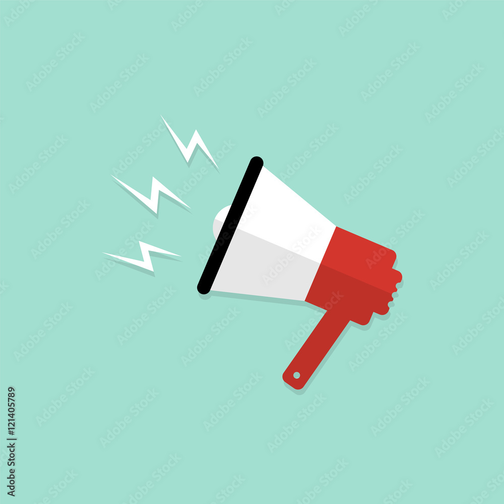 Megaphone flat style Megaphone flat style