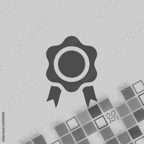 Flat paper cut style icon of seal