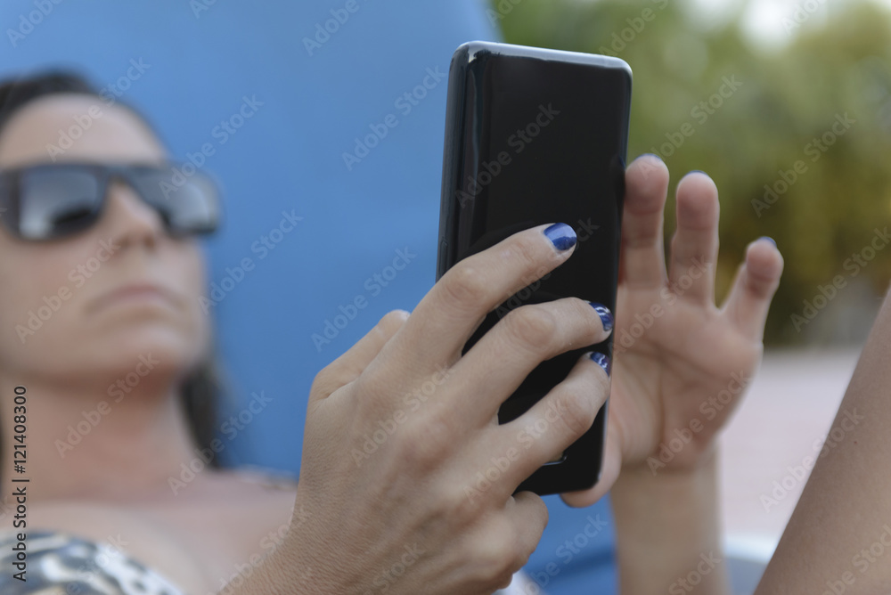 Woman Using Cell Phone 