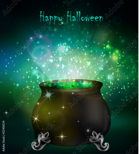 Halloween witches cauldron