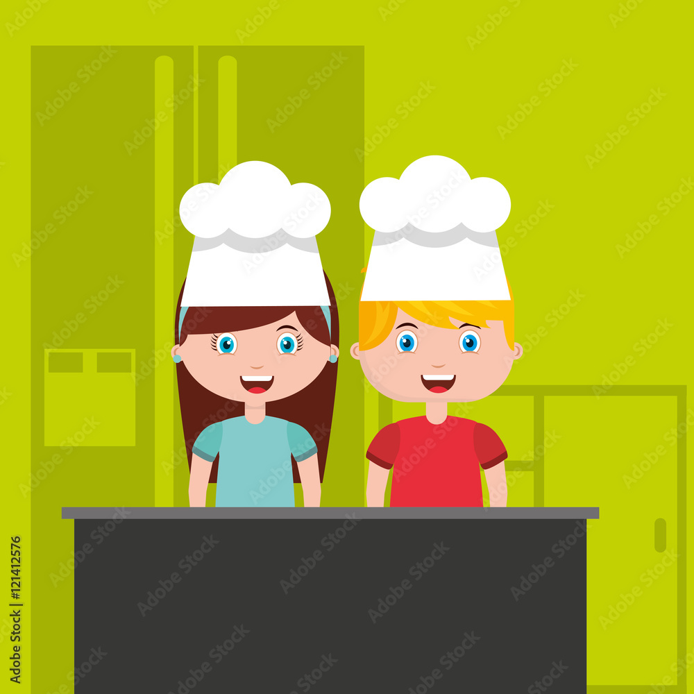 little chef kids menu vector illustration design little chef kids menu vector illustration design