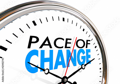 Pace of Change Update Adapt Evolution Clock 3d Illustration