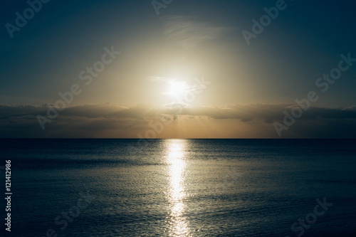 Sunset over the ocean