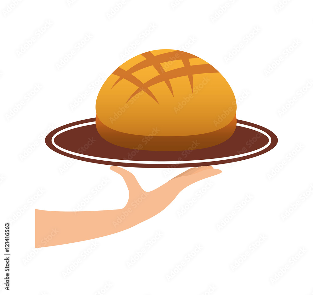 Fototapeta premium delicious tray - baked goods vector illustration design