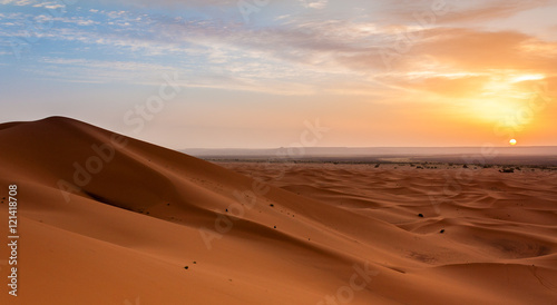 Moroccan desert at sunset
