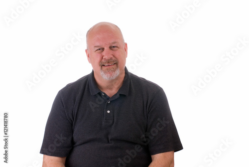 Happy Man on White Background