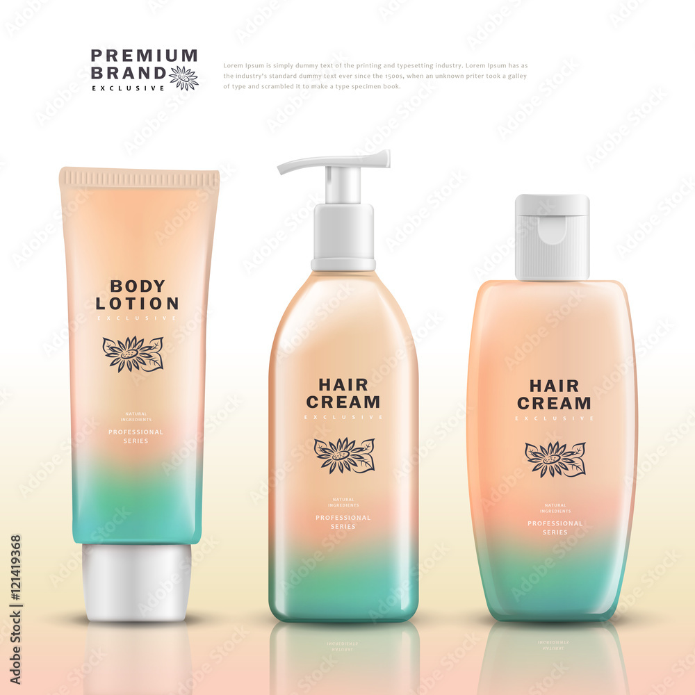 Elegant cosmetic package template Elegant cosmetic package template