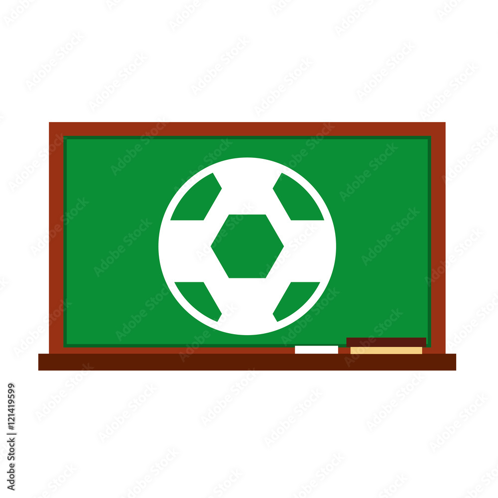 greenboard with school icon vector illustration design