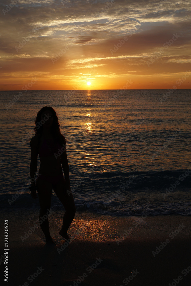 Sunrise over Atlantic Ocean, Miami Beach, Florida