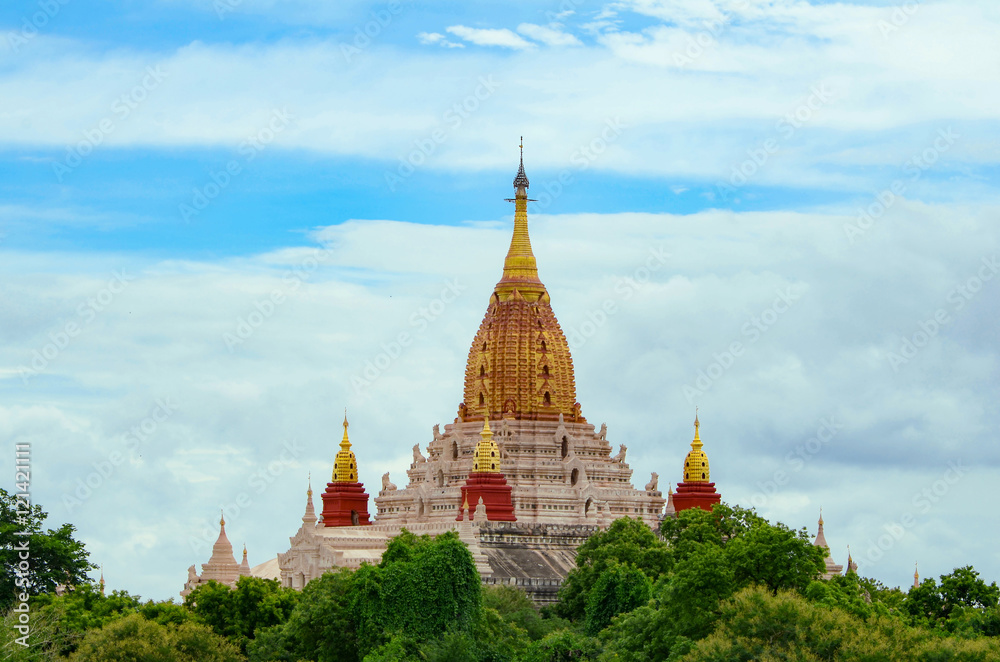 The Ananda Temple, located in Bagan, Myanmar.