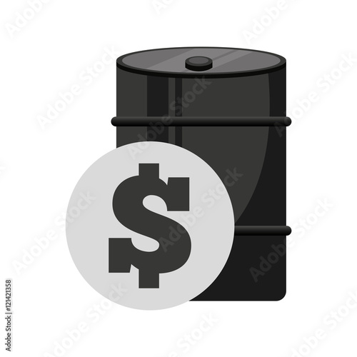 barrel petroluem industry icon vector illustration design photo