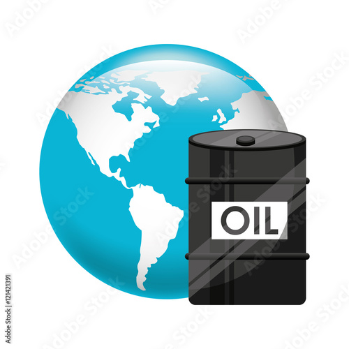 barrel petroluem industry icon vector illustration design photo