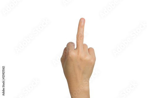 Hand Gesturing With Middle Finger