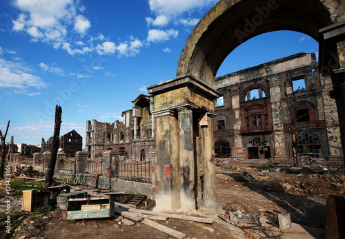 The ruins of the house, after the war photo