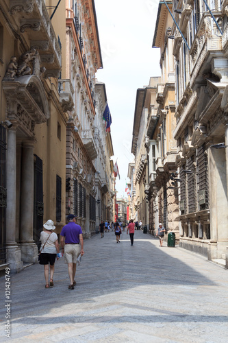 Street Via Garibaldi with palaces, Genoa, Italy © johannes86