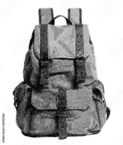 Girl Sketch Backpack back to school