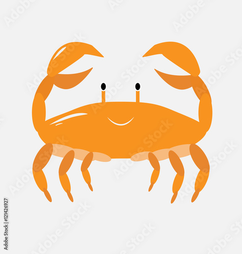 vector orange crab