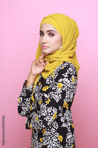 muslimah model in fashionable dress