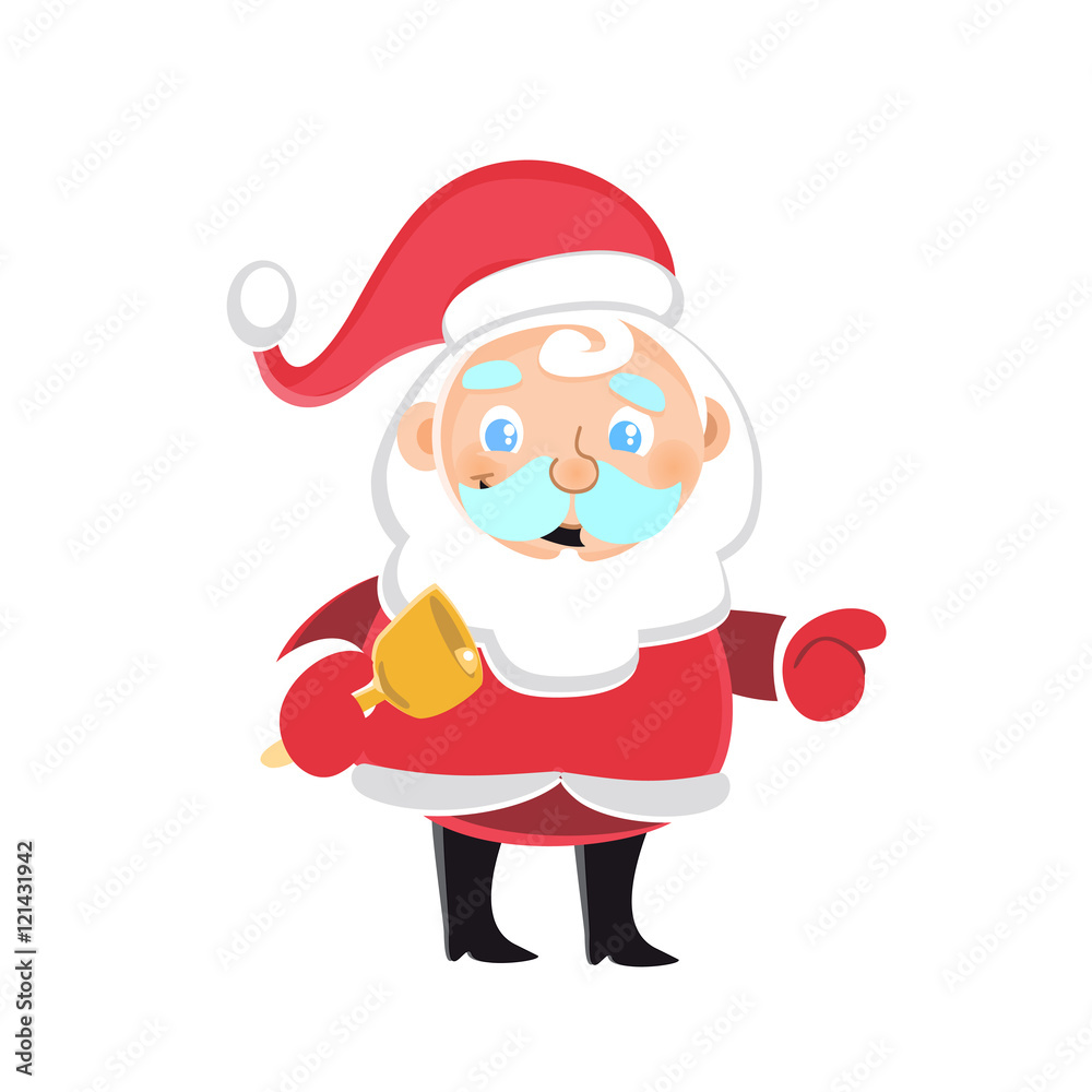 Santa Claus with a festive bell Santa Claus with a festive bell