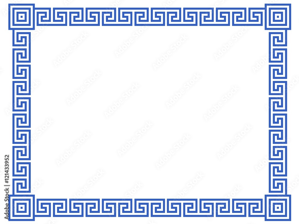 Cadre déco méandres grecs. Format rectangulaire Stock Vector | Adobe Stock