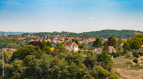 Meißen mit der Martinskapelle auf dem Plossen