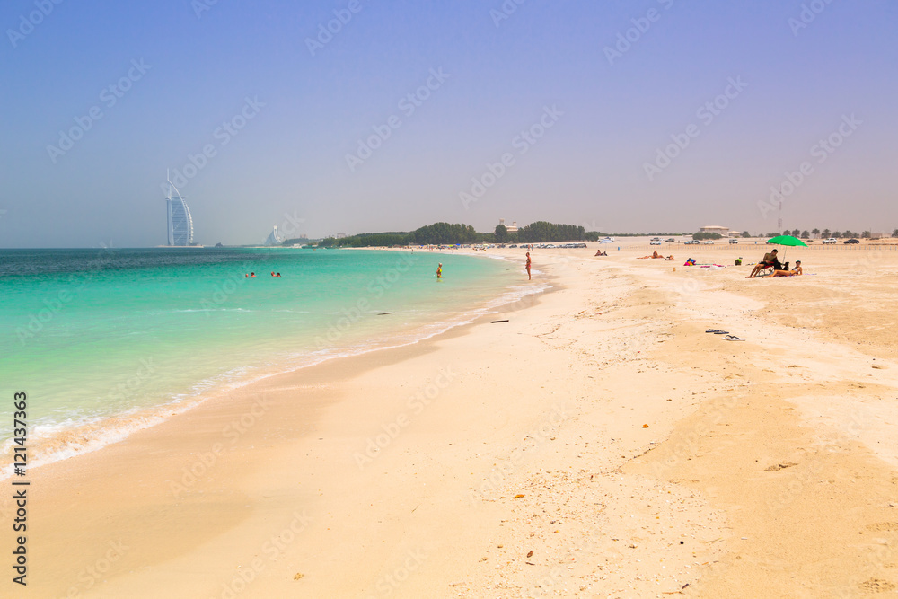 Public Jumeirah Beach in Dubai, UAE.