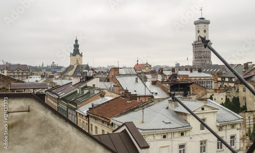 View from the roof on the Latin Cathedral, Lviv, Ukraine