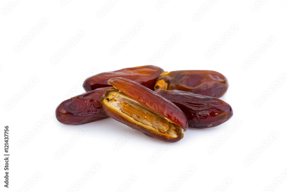 Sweet and healthy dates isolated on white background. Sweet and healthy dates isolated on white background.