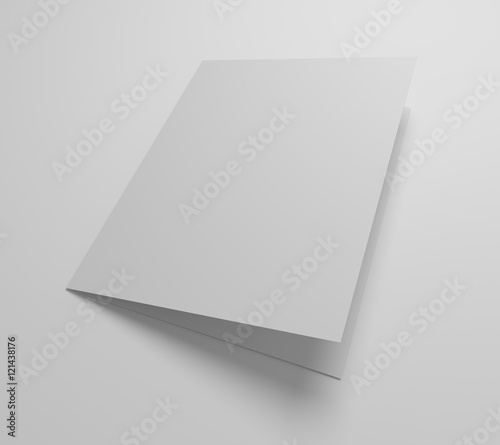 Blank 3d illustration greeting card mockup