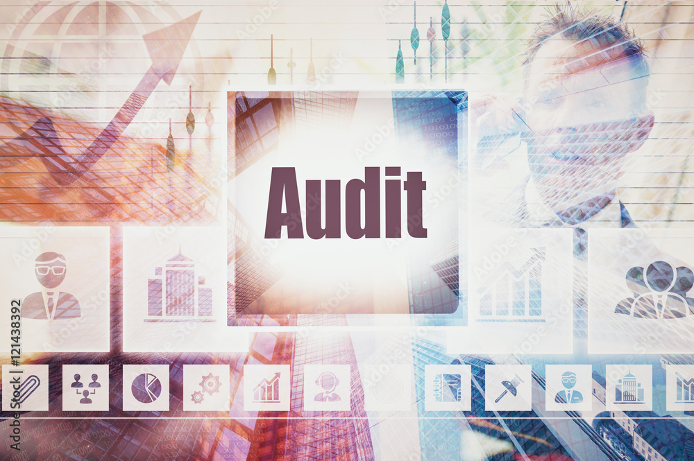 Business Audit concept button on a coloured background Business Audit concept button on a coloured background