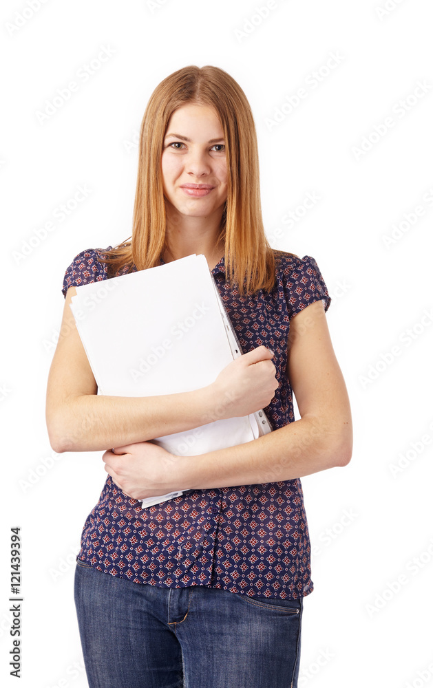 Student with Papers. Student with Papers.