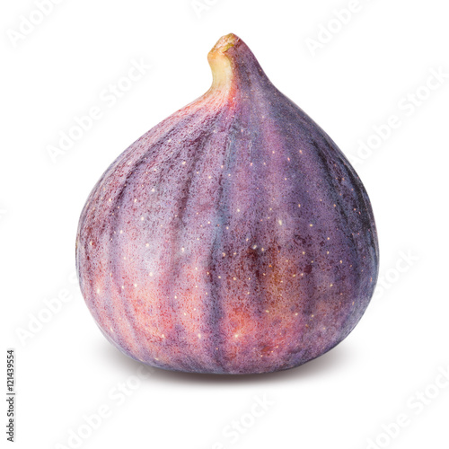 one ripe figs isolated on white background