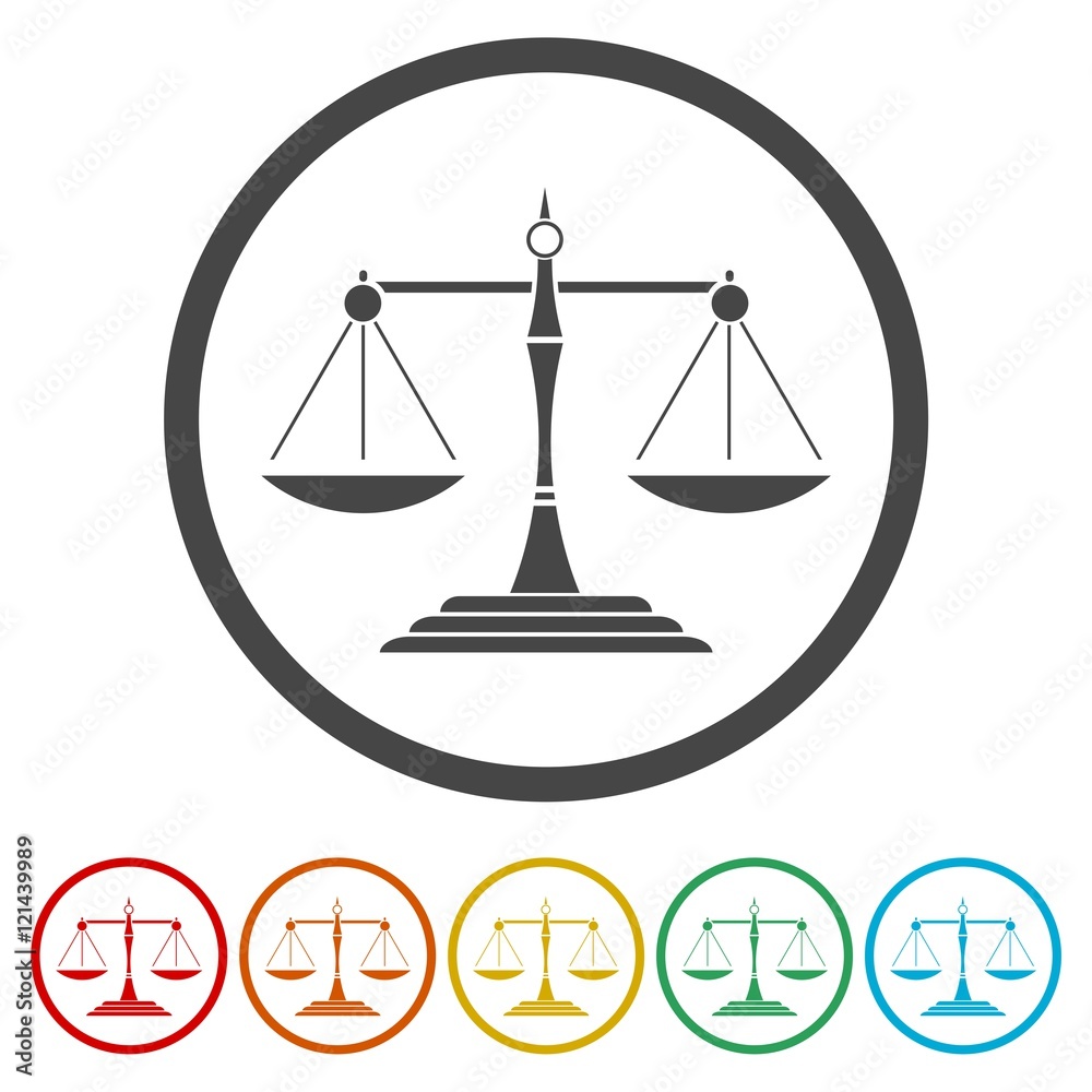 Vector illustration of scales icon Vector illustration of scales icon