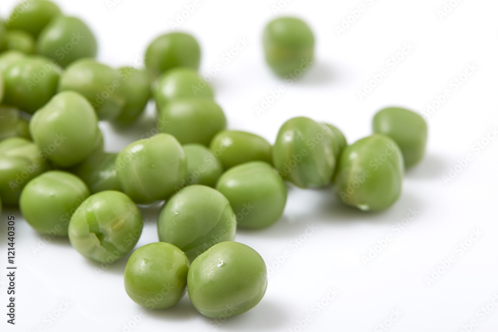 Ripe pea vegetable. Isolated on white background Ripe pea vegetable. Isolated on white background